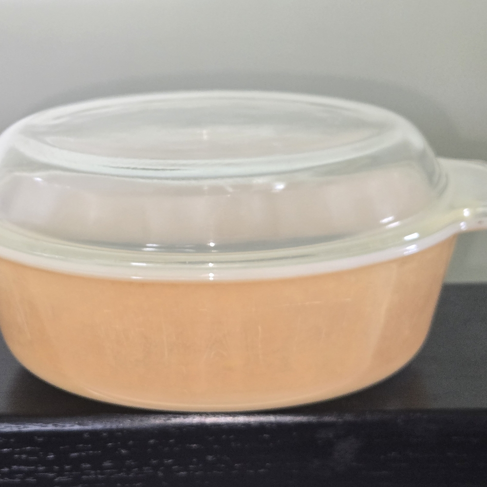 Glass Lid Orange Baking Dish